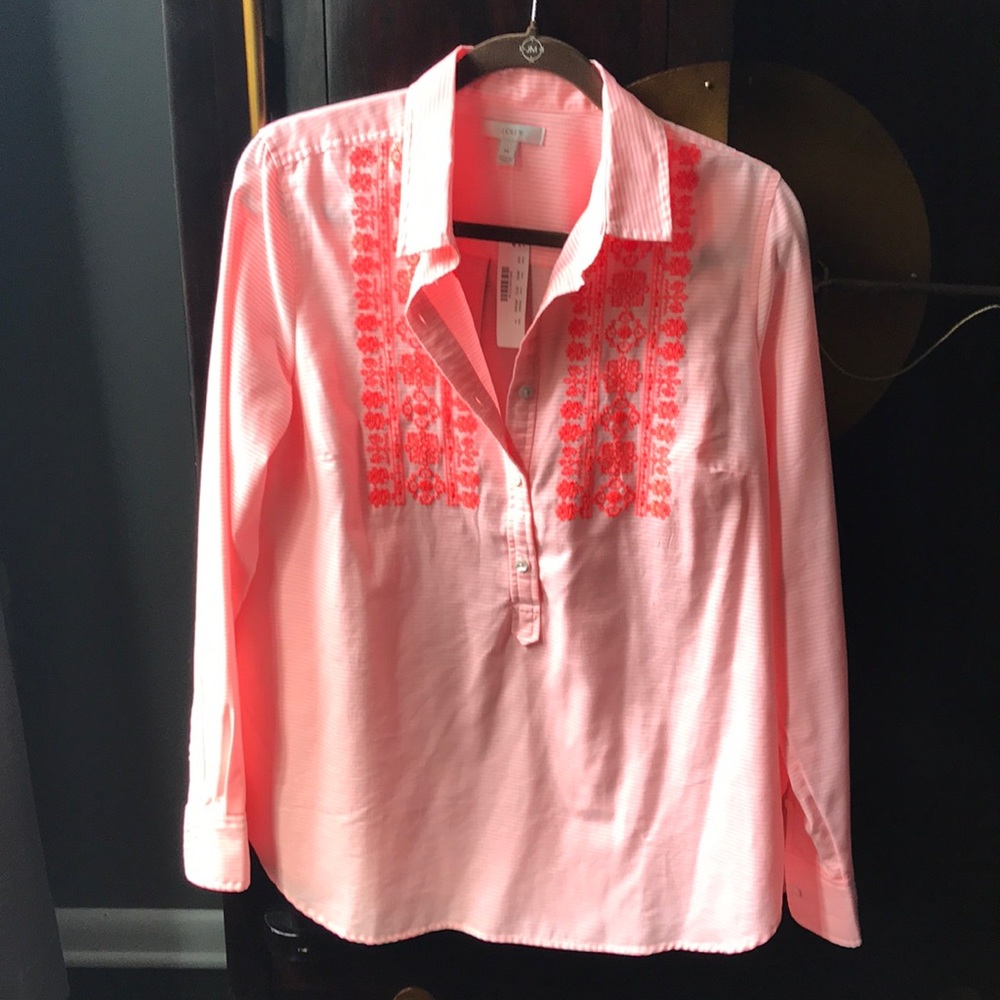 NWT! JCREW pop-over blouse.
